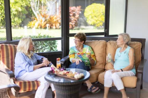 a few ladies enjoying happy hour
